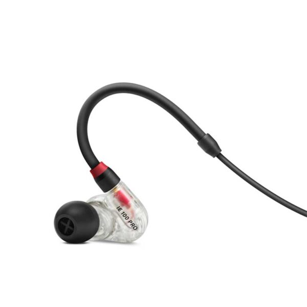 Sennheiser IE 100 PRO Clear – professional in-ear monitors with precise sound, comfortable fit, and reliable performance for stage and studio.